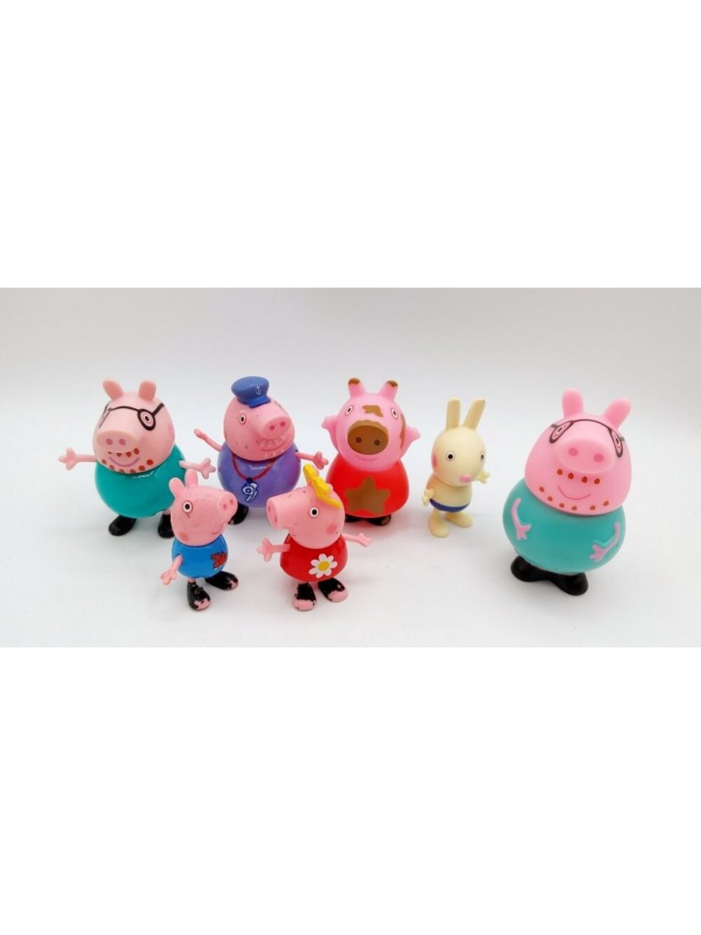 Peppa Pig Family Figures Lot Of 7 Plastic Figures